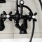 Kingston Brass AE57T0 Wall Mount Tub Faucet with Hand Shower, Matte Black AE57T0 - alternate 3
